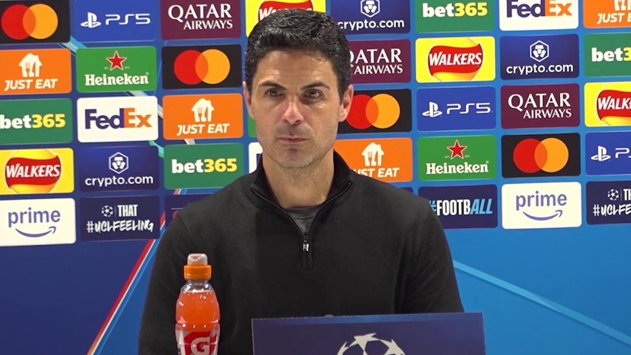 Video thumbnail for WATCH: Arsenal boss Mikel Arteta responds to PSG defeat in press conference