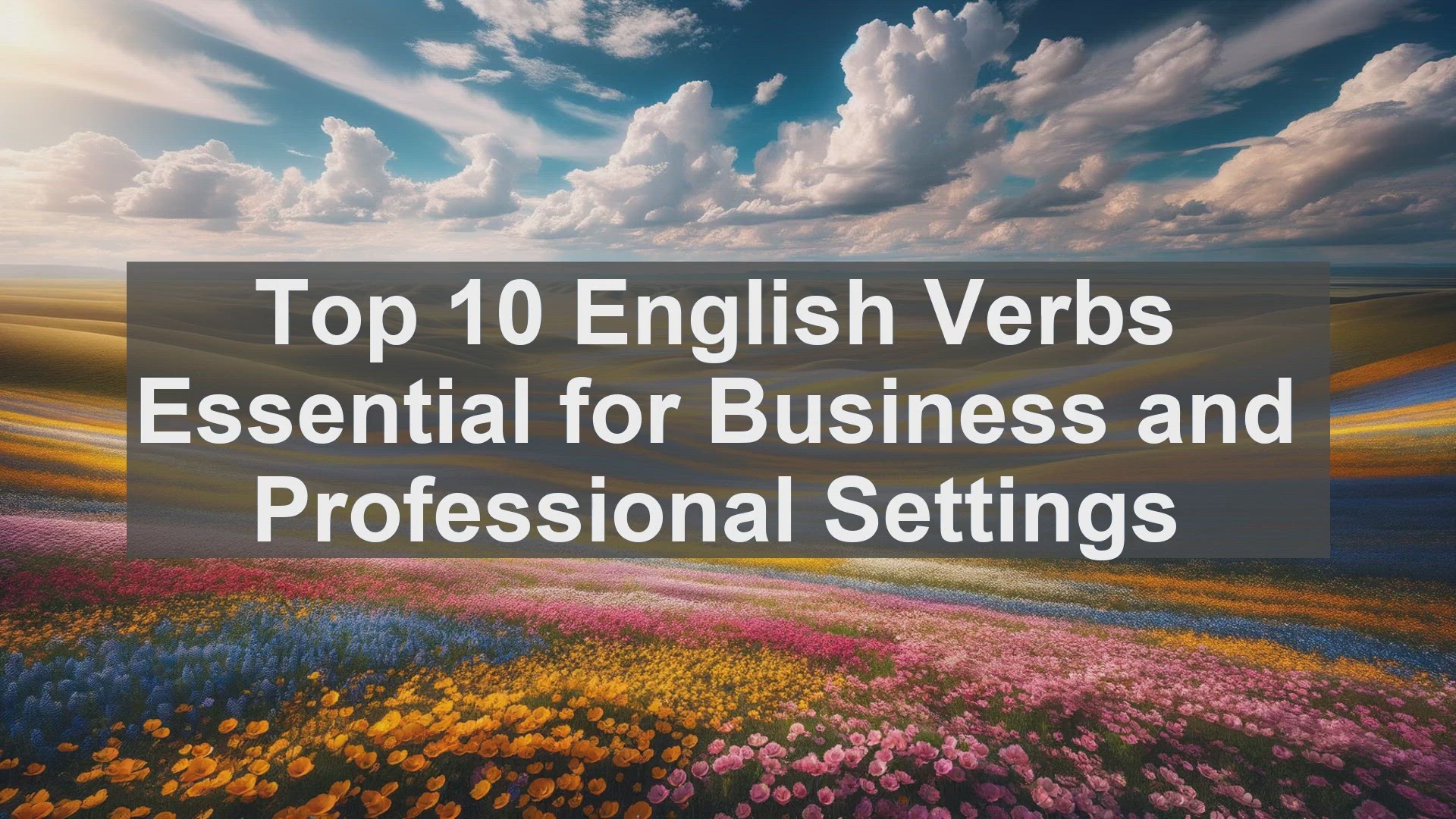 'Video thumbnail for Top 10 English Verbs Essential for Business and Professional Settings'