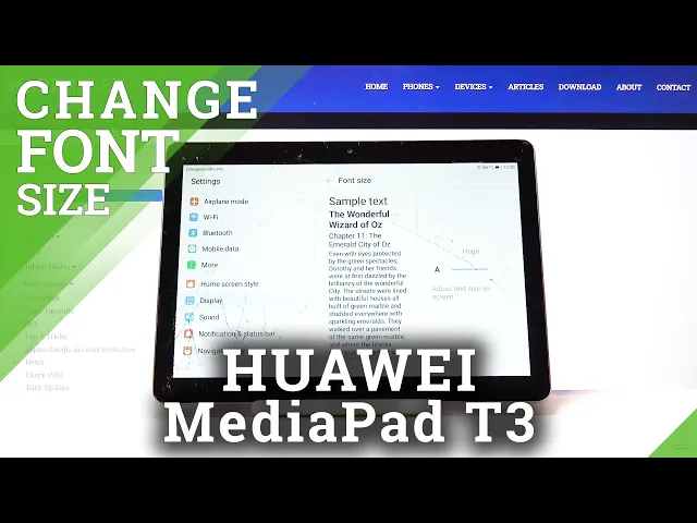 Video thumbnail for HUAWEI MediaPad T3 - How to Choose Font Size & Manage Display Settings