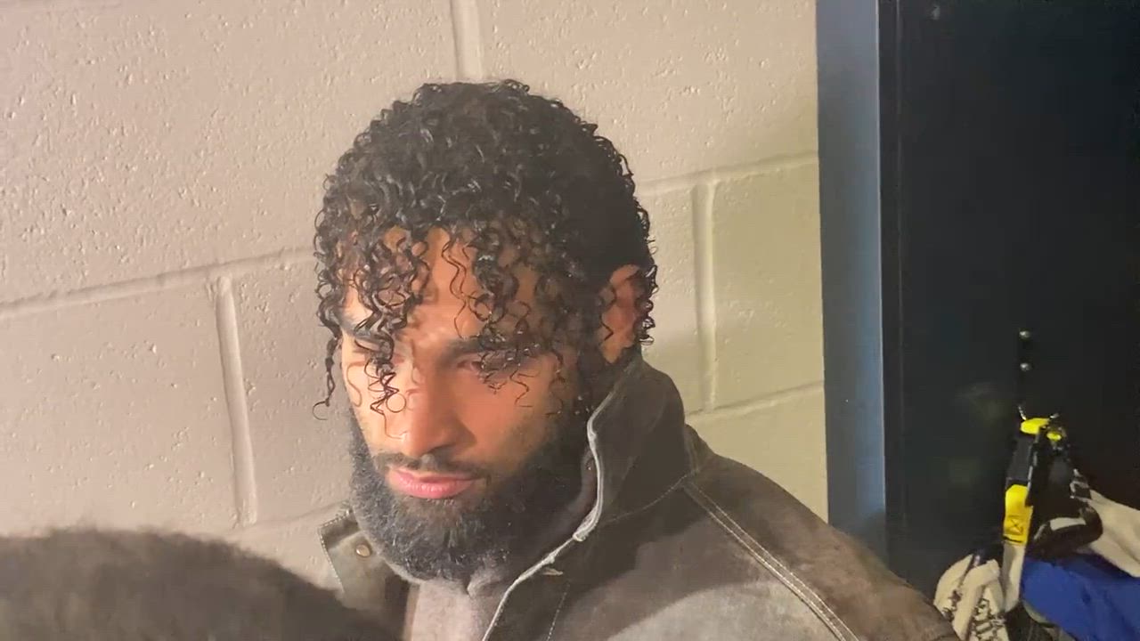 Video thumbnail for Los Angeles Rams RB Kyren Williams Talks After Stellar NFC Championship Game Performance