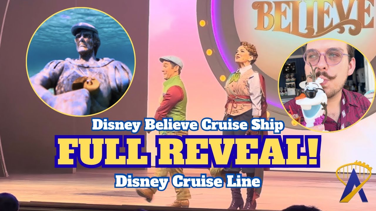Video thumbnail for Disney Believe REVEALED! EVERY Venue, Show & Restaurant Announced - Maiden Voyage Date!