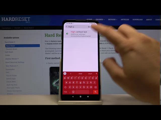 Video thumbnail for How to Activate High Contrast Text in XIAOMI Black Shark 3 – Show Invisible Sections