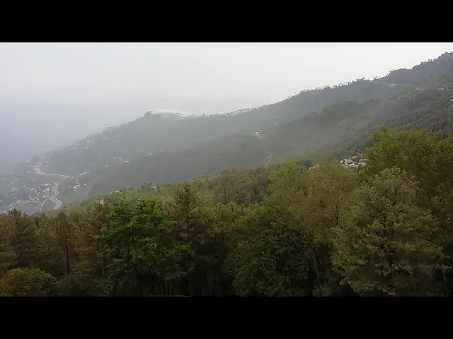 Video thumbnail for View of Rain in Murree from Hotel Balcony
