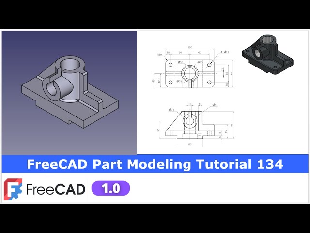 Video thumbnail for FreeCAD Part Modeling Tutorial 134 | FreeCAD Tutorial | 3D Modeling Tutorial | FreeCAD Community |