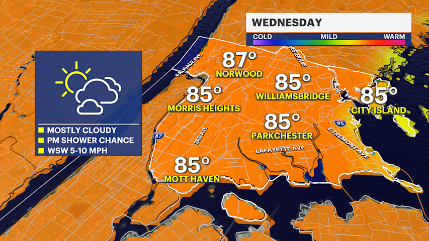 Video thumbnail for A dry and warm stretch ahead for The Bronx