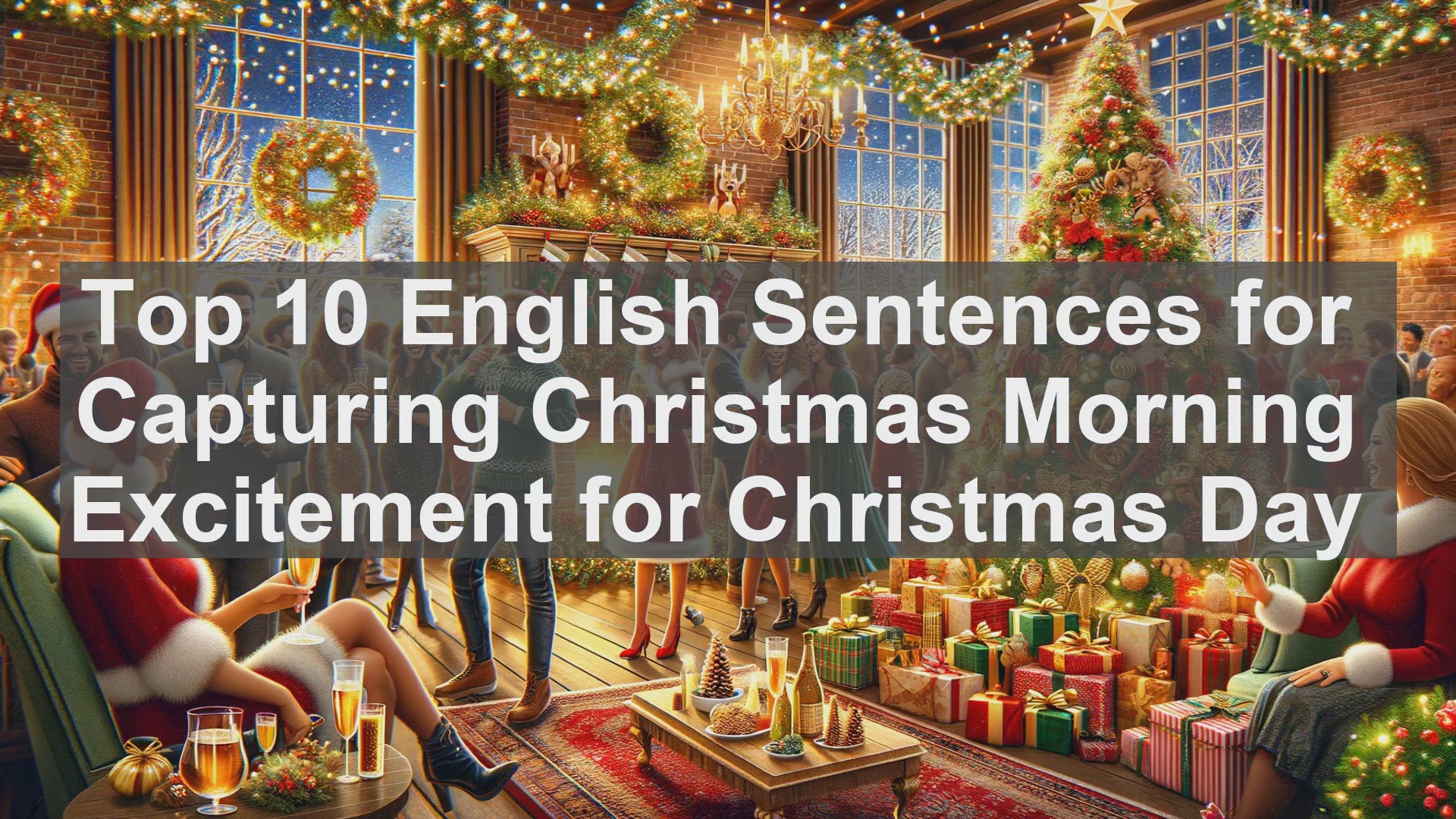 'Video thumbnail for Top 10 English Sentences for Capturing Christmas Morning Excitement for Christmas Day'