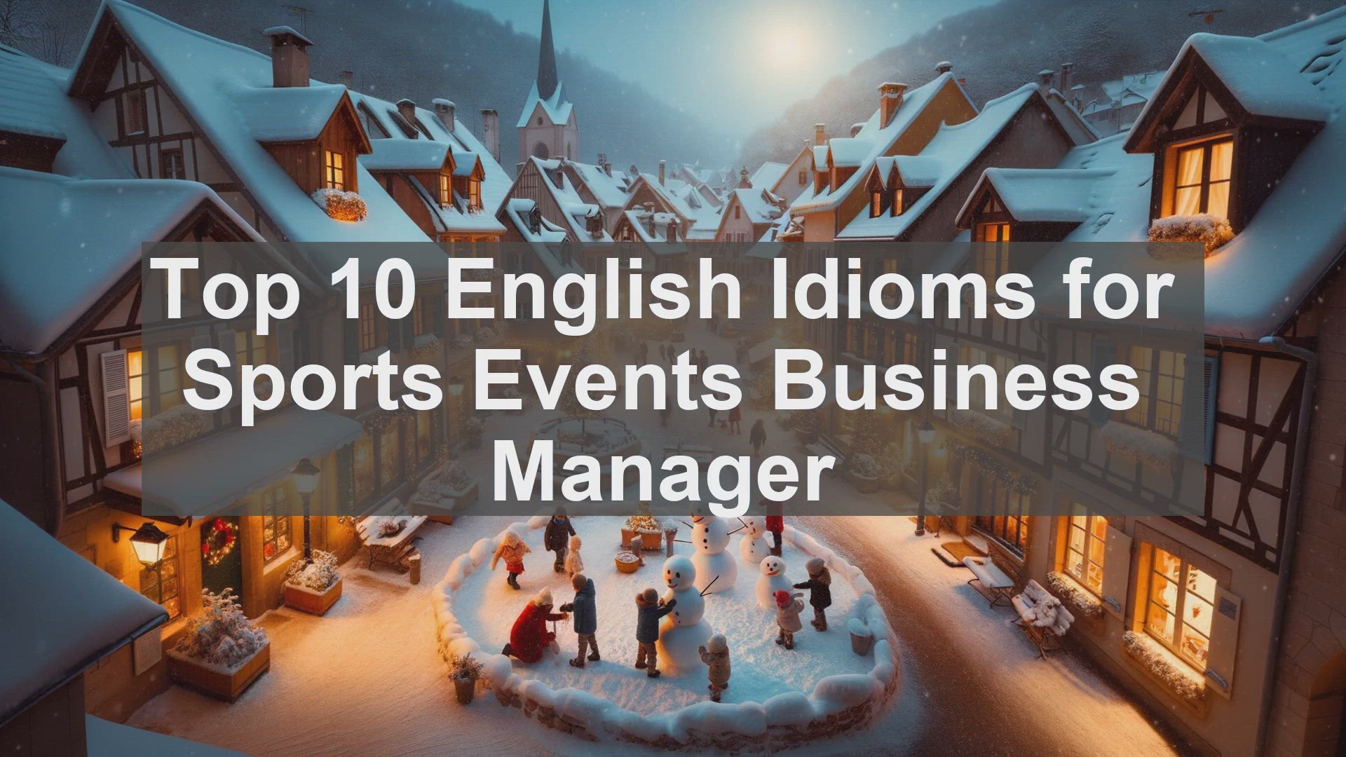 'Video thumbnail for Top 10 English Idioms for Sports Events Business Manager'