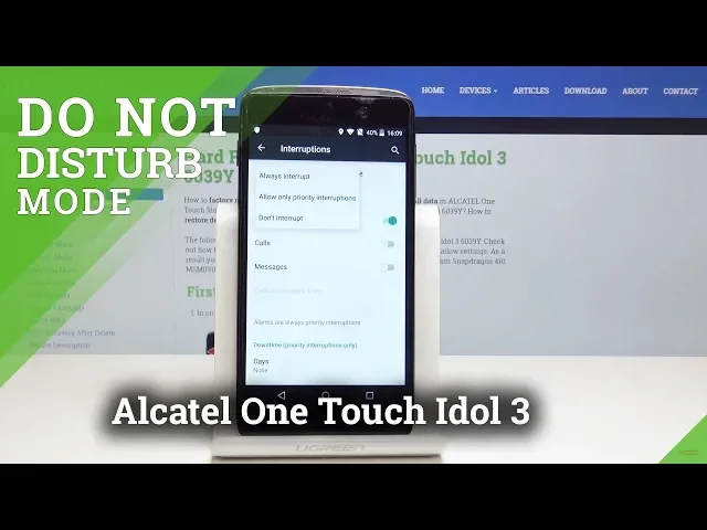 Video thumbnail for Alcatel One Touch Idol 3 Do Not Disturb | Set Up Mute Mode