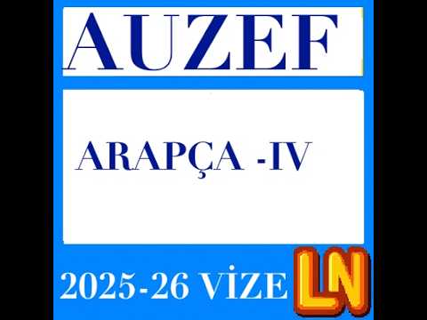Video thumbnail for Arapça -4 2025-2026 Vize Soruları