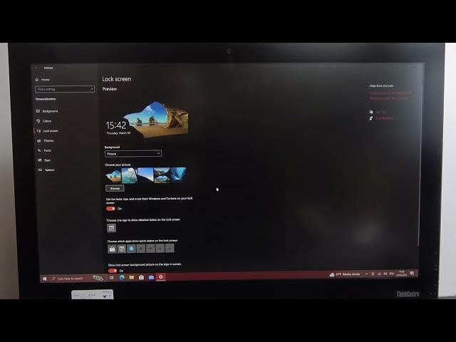 Video thumbnail for How To Change Lock Screen Wallpaper In LENOVO AIO M900Z