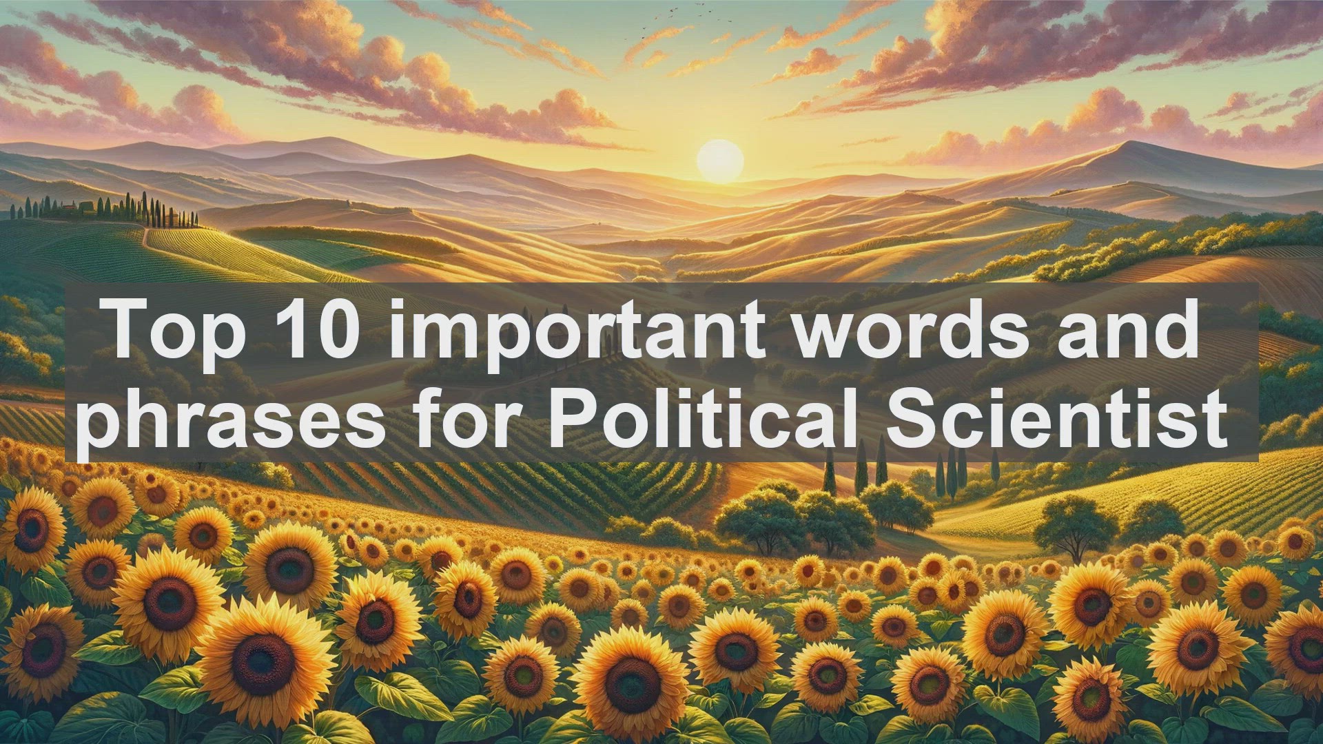 'Video thumbnail for Top 10 important words and phrases for Political Scientist'