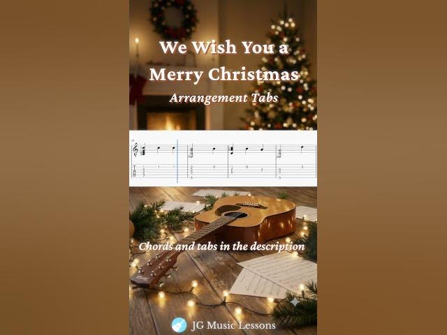 Video thumbnail for We Wish You a Merry Christmas guitar tabs 🎸🎄