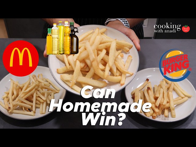 Video thumbnail for French Fry Wars Pt. 3 Homemade Deep Fried Fries vs Fast Food Giants 🍟