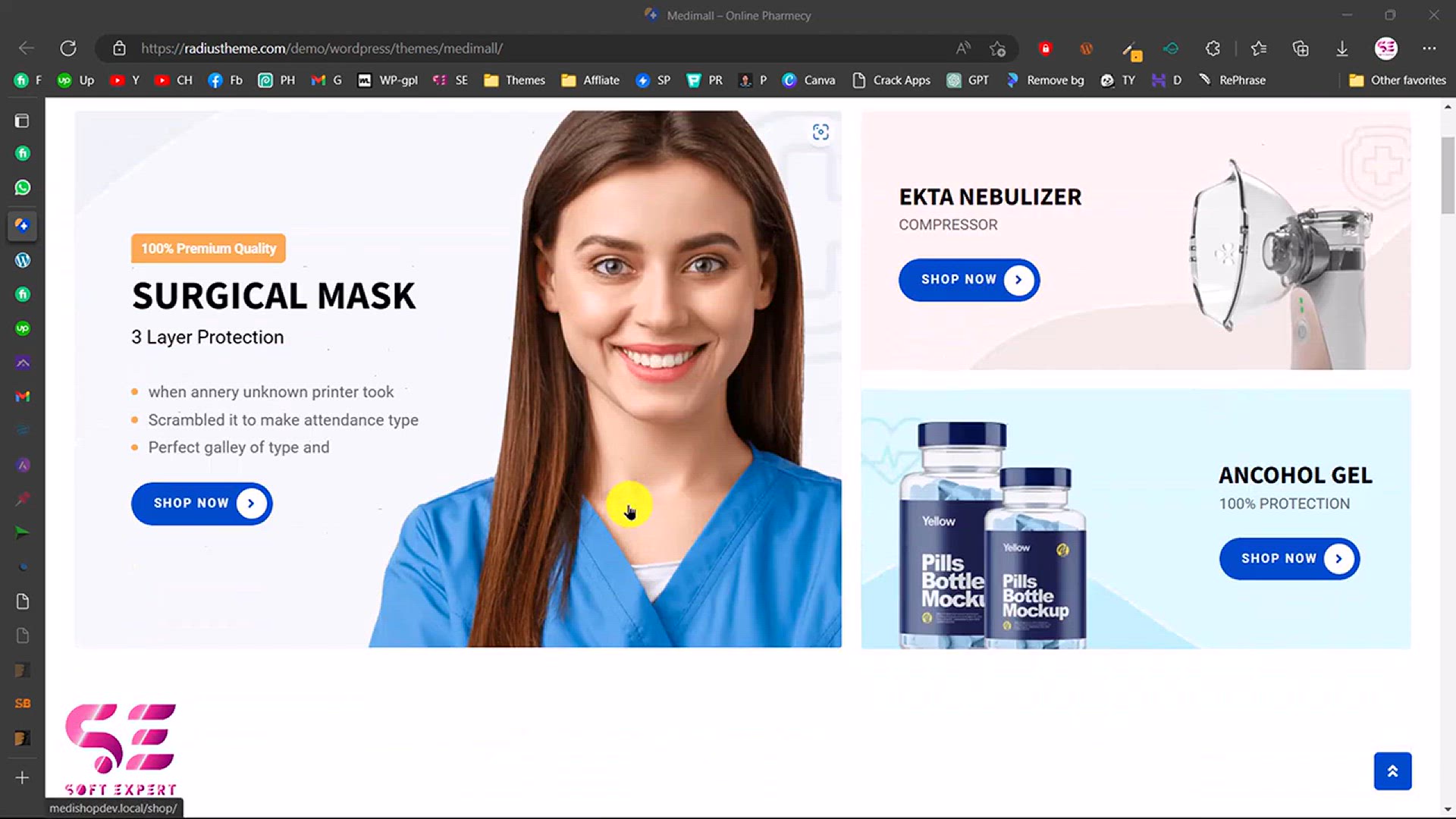 'Video thumbnail for WordPress eCommerce website for Medical equipment using Medimall theme'