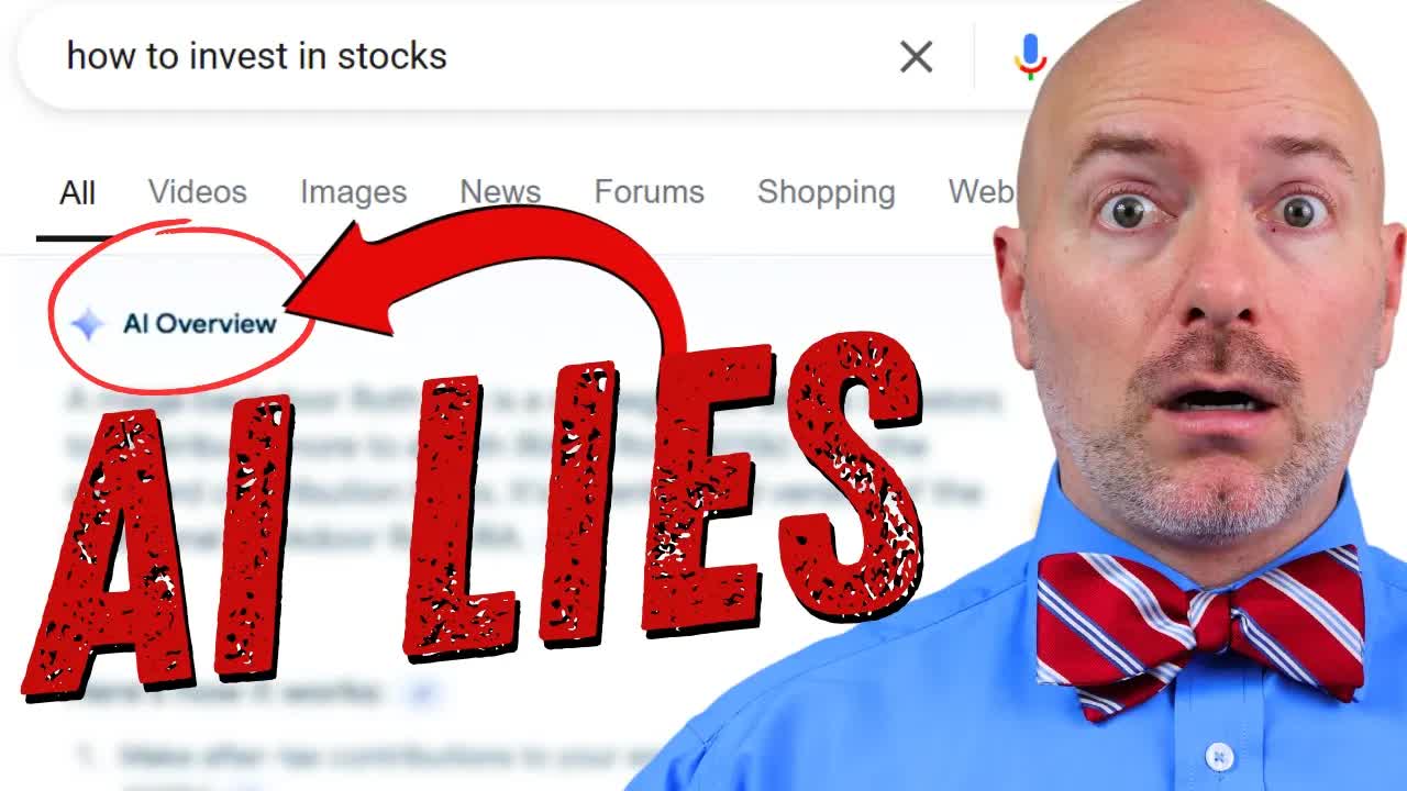 'Video thumbnail for joseph hogue: ai financial advice exposed! can you trust google's investment lies?'