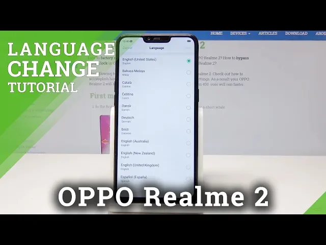 Video thumbnail for How to Change Language in OPPO Realme 2 - Set Up Language