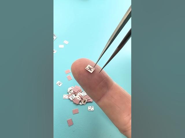 'Video thumbnail for Smallest playing cards - 5 mm x 3.6 mm made by Rob Hallifax'