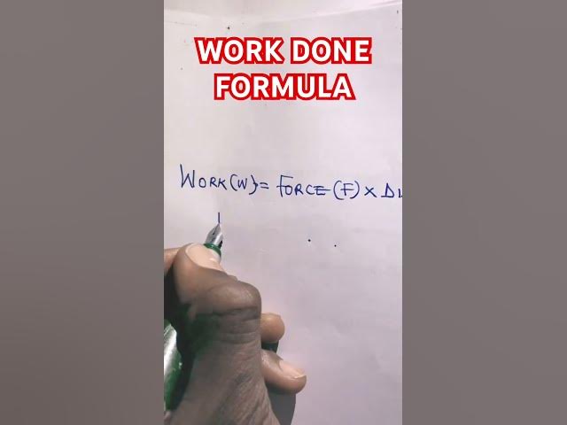 'Video thumbnail for Work done Formula'