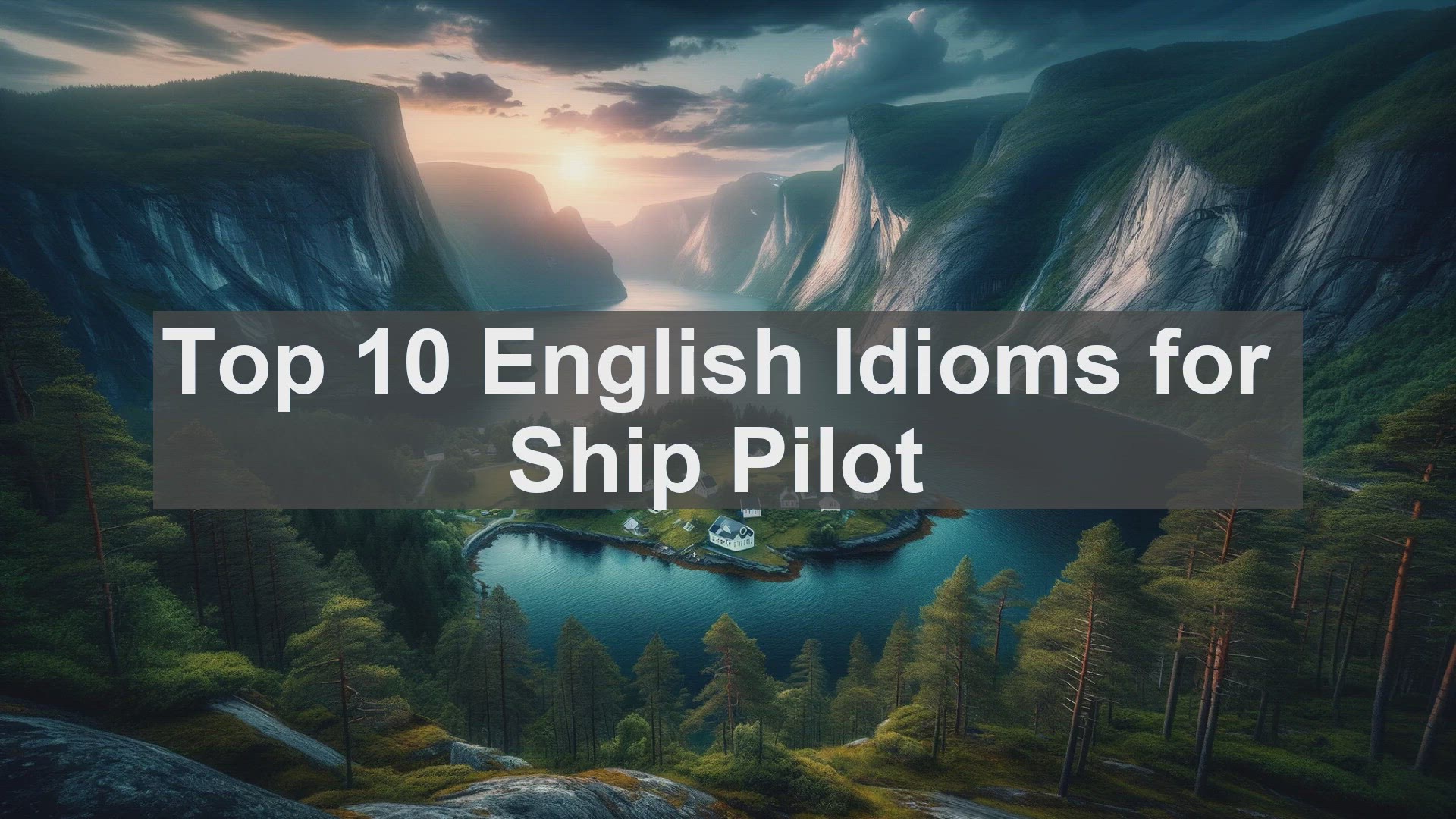 'Video thumbnail for Top 10 English Idioms for Ship Pilot'