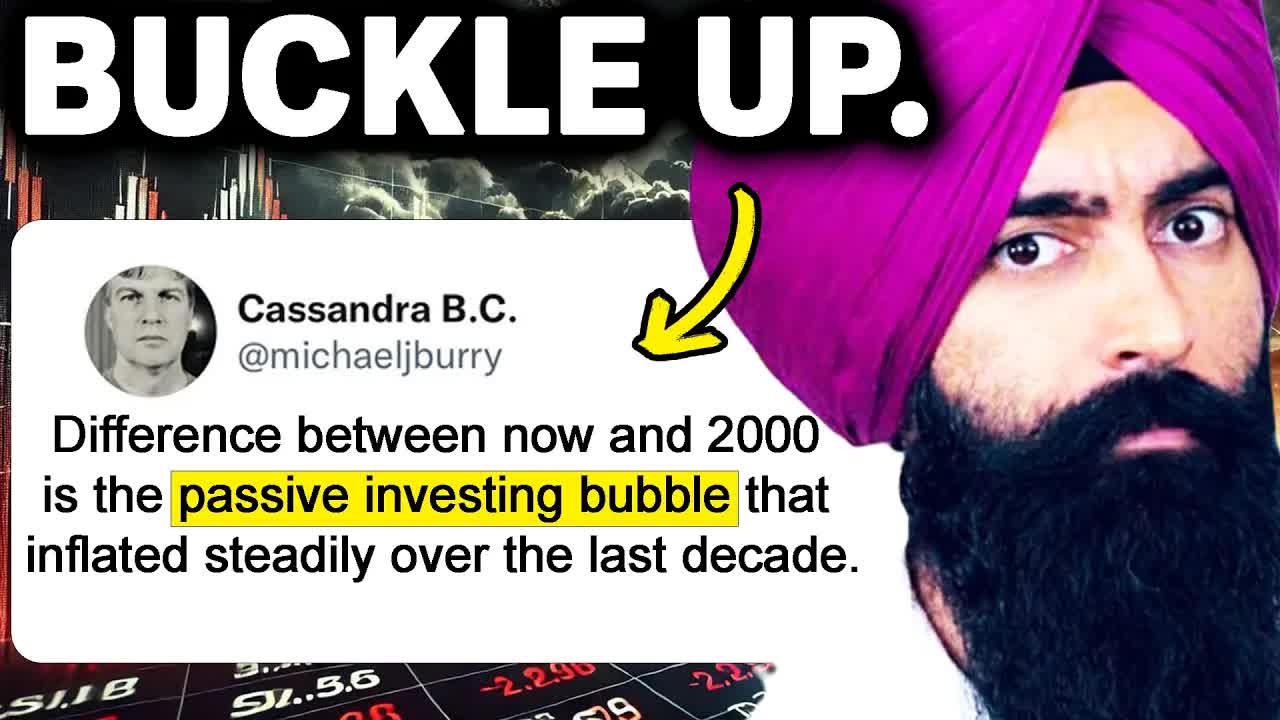 Video thumbnail for minority mindset: index fund bubble about to explode? burry, buffett & the stock market.