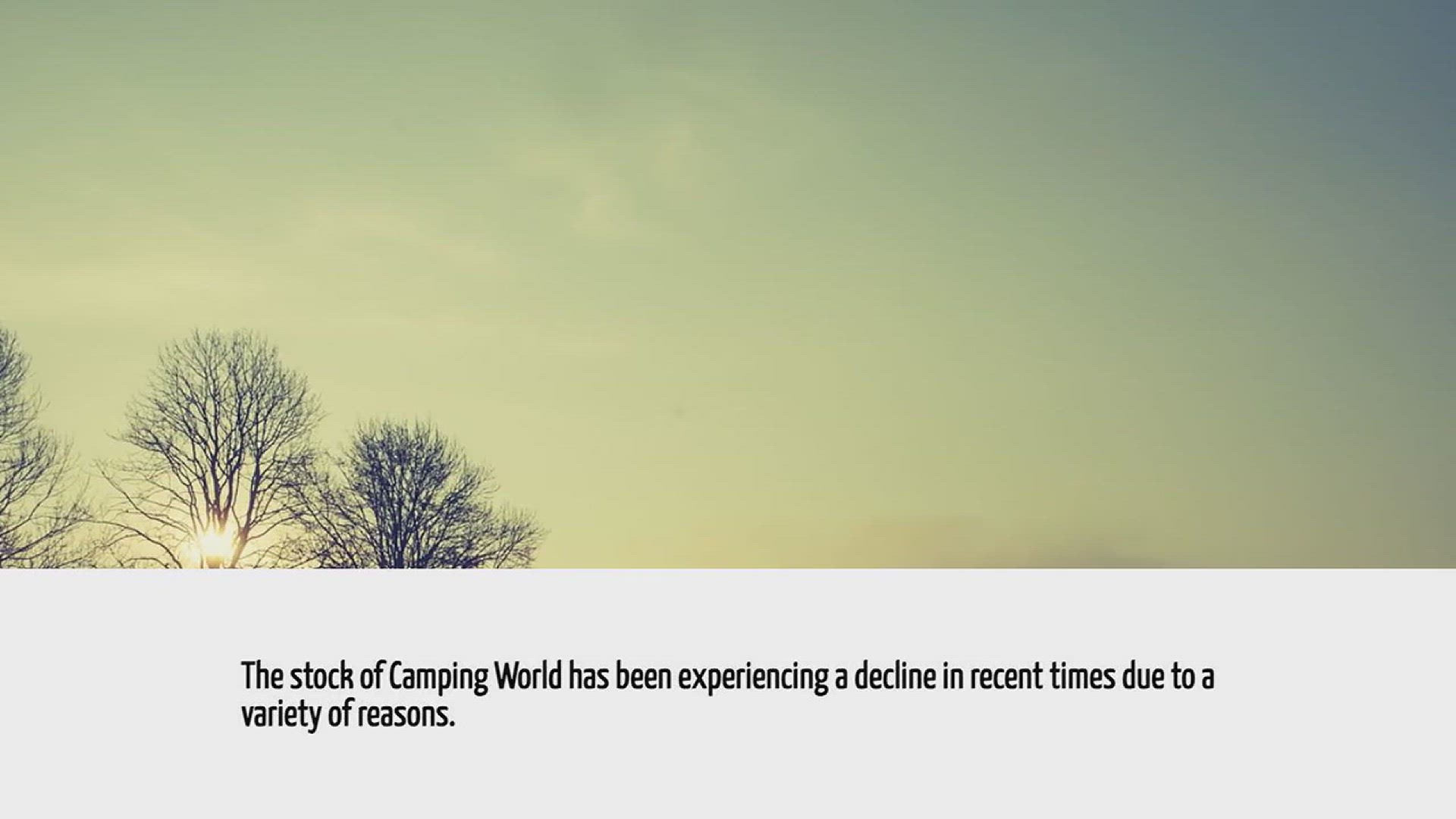 Video thumbnail for Why Is Camping World Stock Dropping