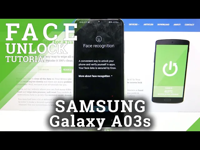 Video thumbnail for How to Set Up Face Unlock on SAMSUNG Galaxy A03S – Use Face Recognition