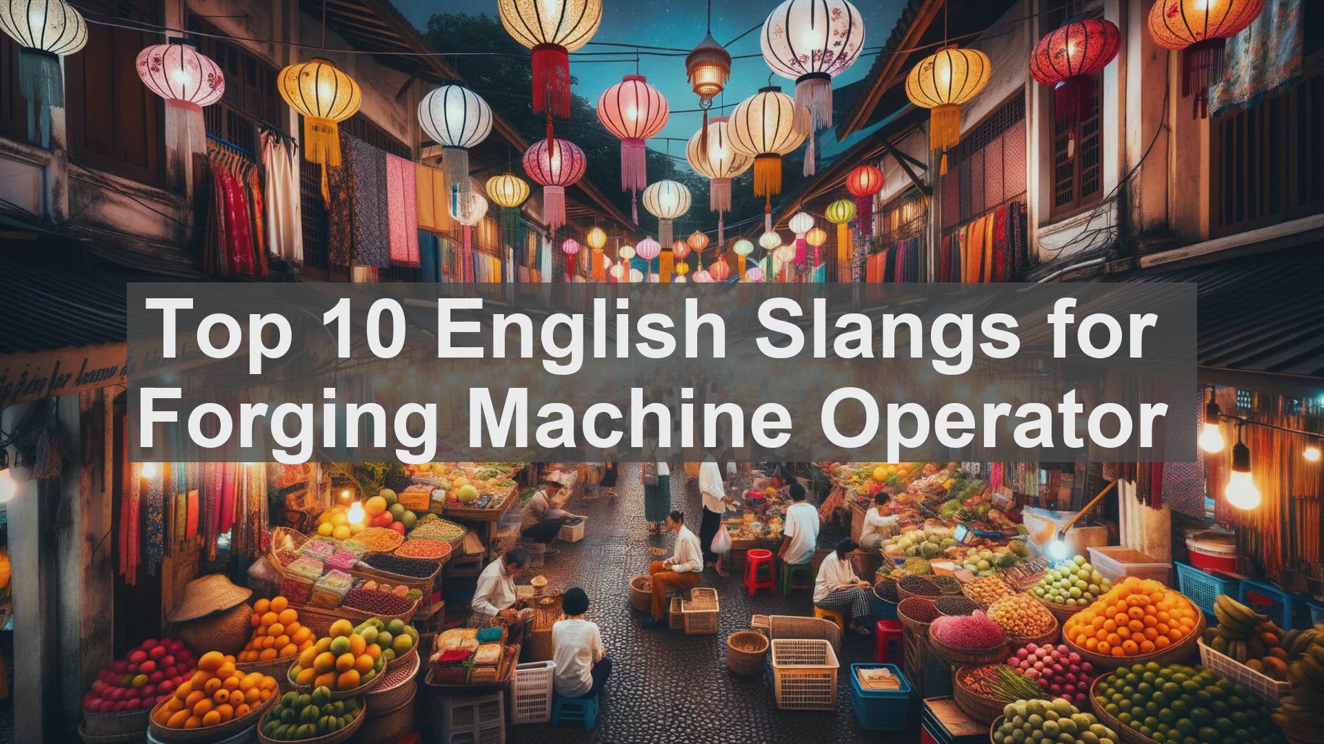 'Video thumbnail for Top 10 English Slangs for Forging Machine Operator'