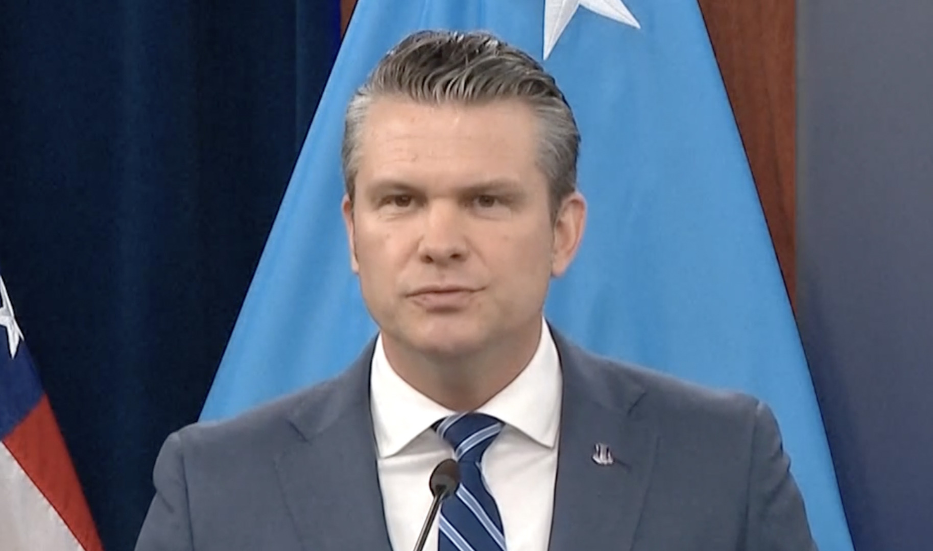 Video thumbnail for US defence secretary Pete Hegseth attacks press coverage of war on Iran