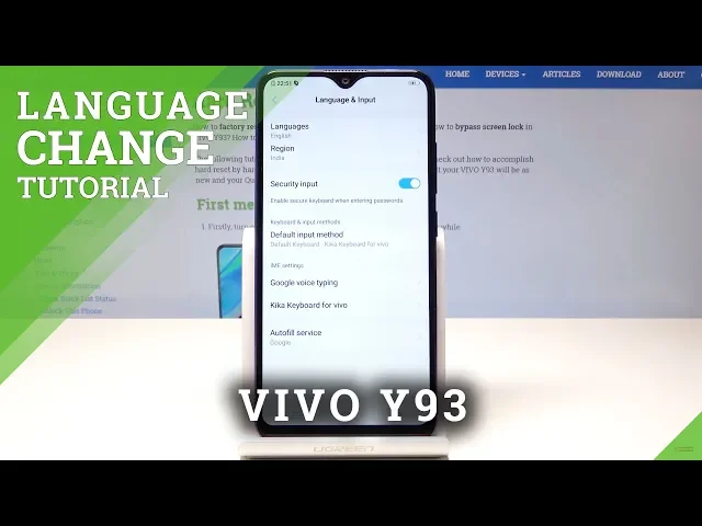Video thumbnail for How to Set Up Language in VIVO Y93 - Language Settings