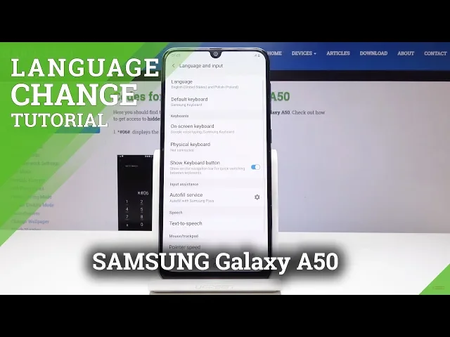 Video thumbnail for How to Set Up Language in SAMSUNG Galaxy A50 - Language Settings
