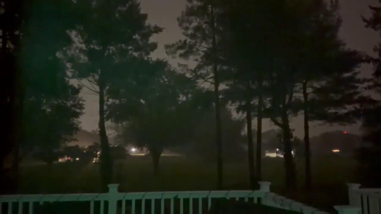 Video thumbnail for US: Lightning Flashes Light Up Sky During Severe Storm in New Jersey.
