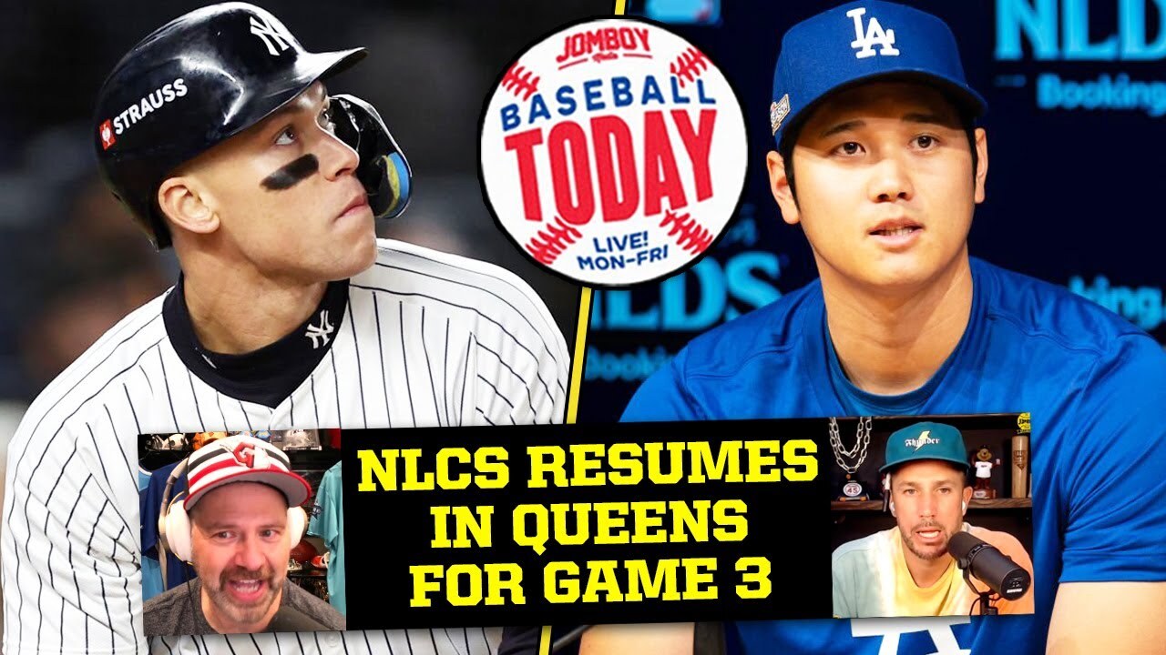 Video thumbnail for NLCS resumes in Queens for game 3 + Judge awakens | Baseball Today