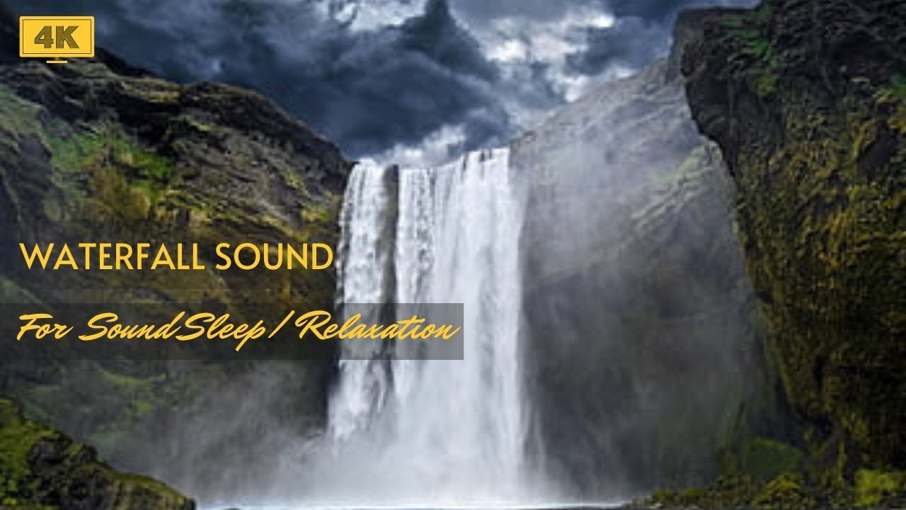 Video thumbnail for Waterfall Sound for Relaxing, focus or Deep Sleep | Skógafoss in Iceland  4K