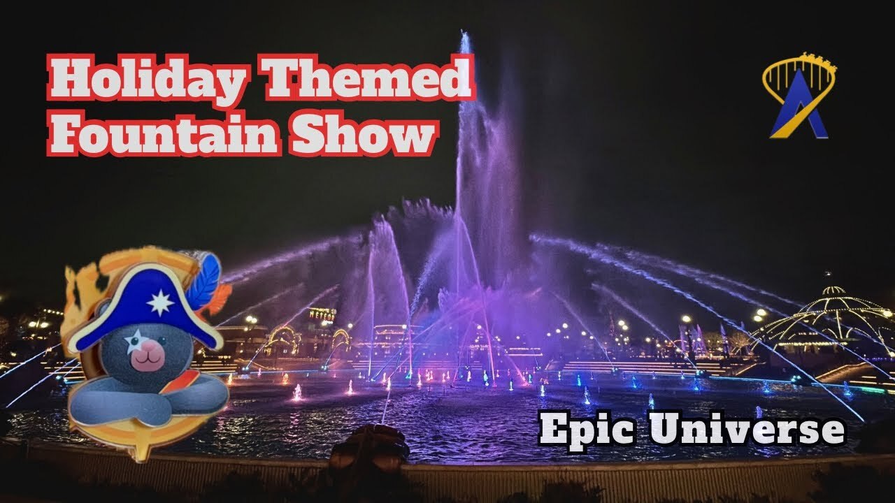 Video thumbnail for Holiday Fountain Shows at Epic Universe 2025