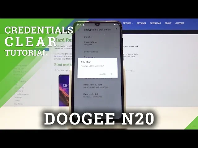 Video thumbnail for How to Clear Credentials in Doogee N20 - Remove All Certificates