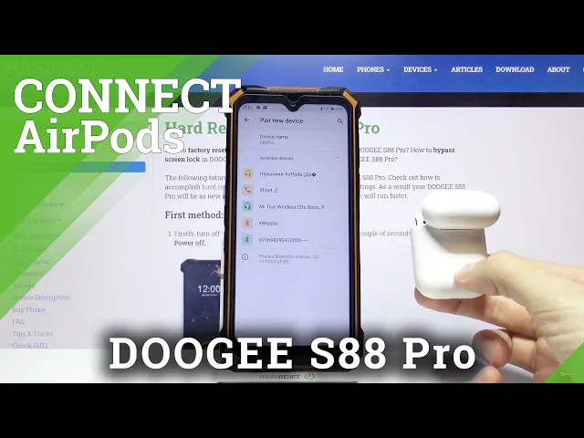 Video thumbnail for How to Pair AirPods to Doogee S88 Pro?