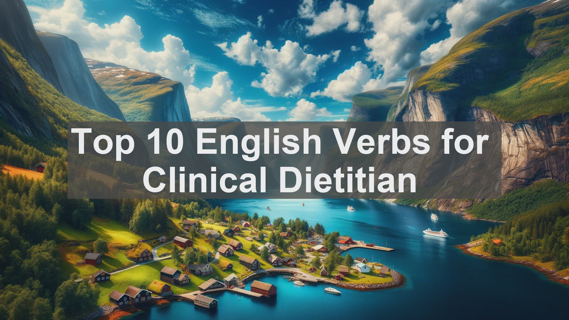 'Video thumbnail for Top 10 English Verbs for Clinical Dietitian'