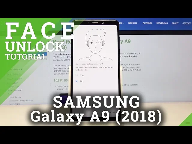 Video thumbnail for How to Set Up Face Unlock in SAMSUNG Galaxy A9 2018 – Add Face Recognition