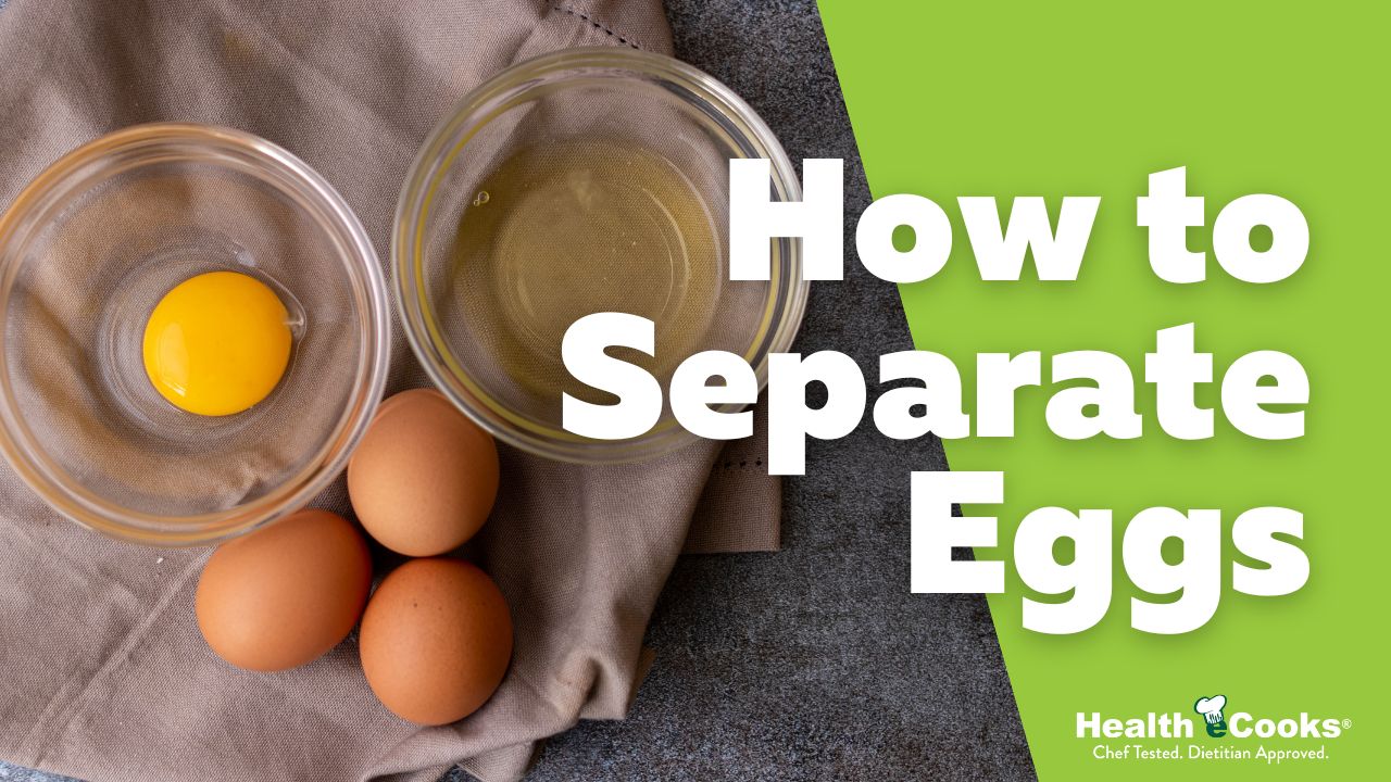 Video thumbnail for How to Separate Eggs | healthEcooks.com
