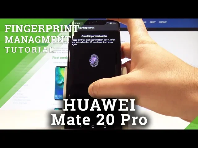 Video thumbnail for How to Set Up Fingerprint Unlock on HUAWEI Mate 20 Pro - Add Fingerprint