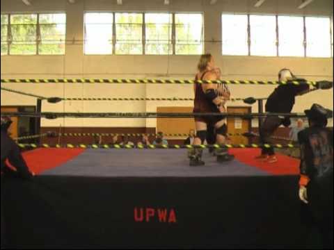 Video thumbnail for Nightbreed vs Titus UPWA Wrestling action from Wilmington NC