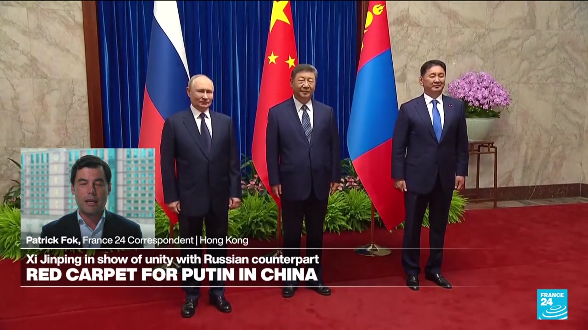 'Video thumbnail for China’s power optics on display as Xi welcomes allies ahead of military parade'
