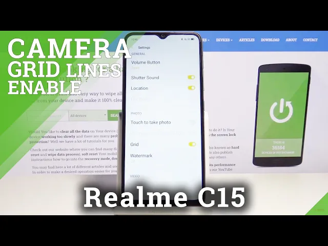 Video thumbnail for How to Activate Camera Gridlines in Realme C15 – Switch On / Off Camera Orientation Lines
