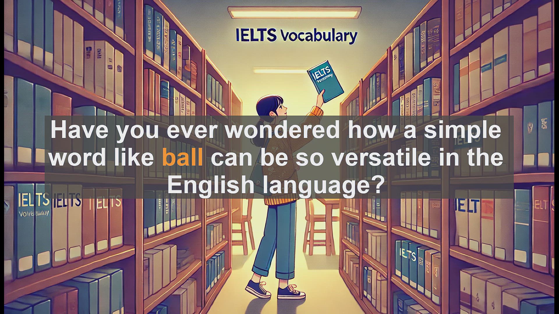 'Video thumbnail for 2500 Must Know IELTS 5.5 Vocabulary - Understanding the Word 'Ball': Boost Your IELTS Vocabulary'