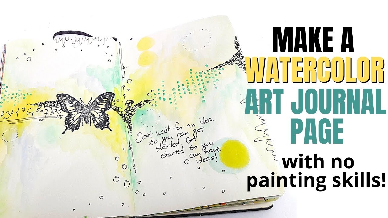 Video thumbnail for Make a Watercolor Art Journal Page without any painting skills!