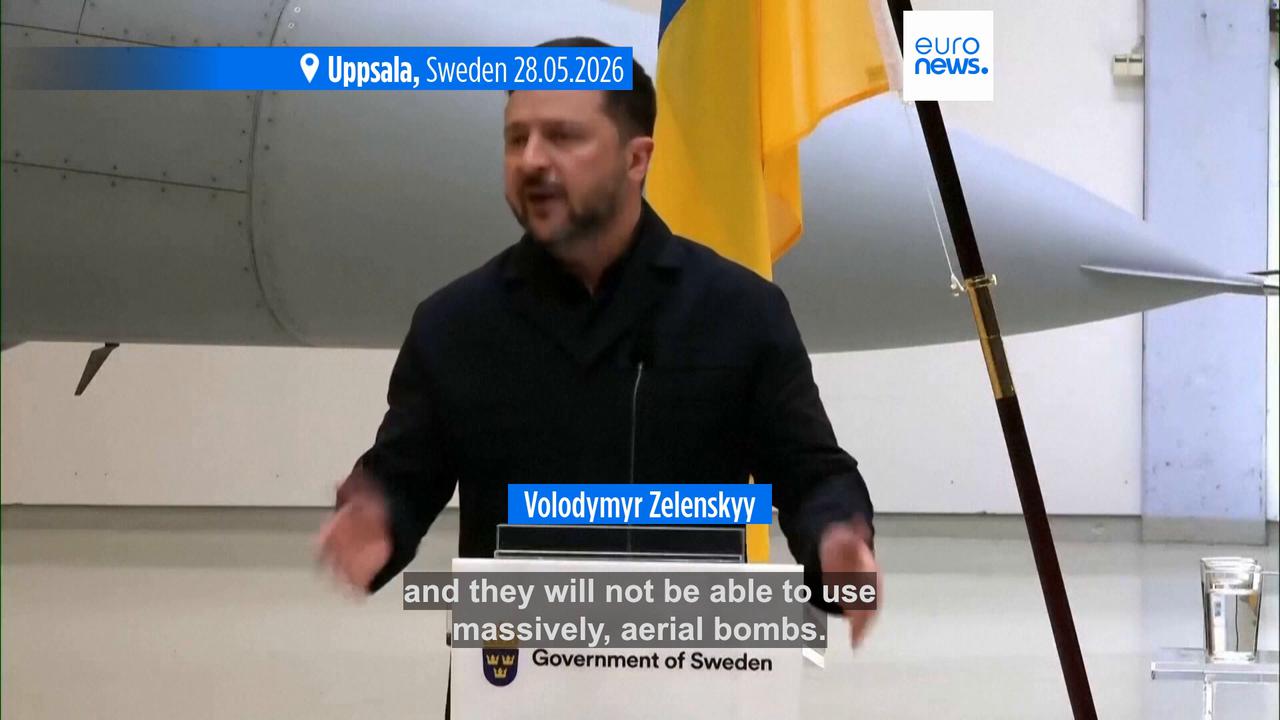 Video thumbnail for Ukraine to buy up to 20 latest model Gripen jet fighters, Sweden to donate 16