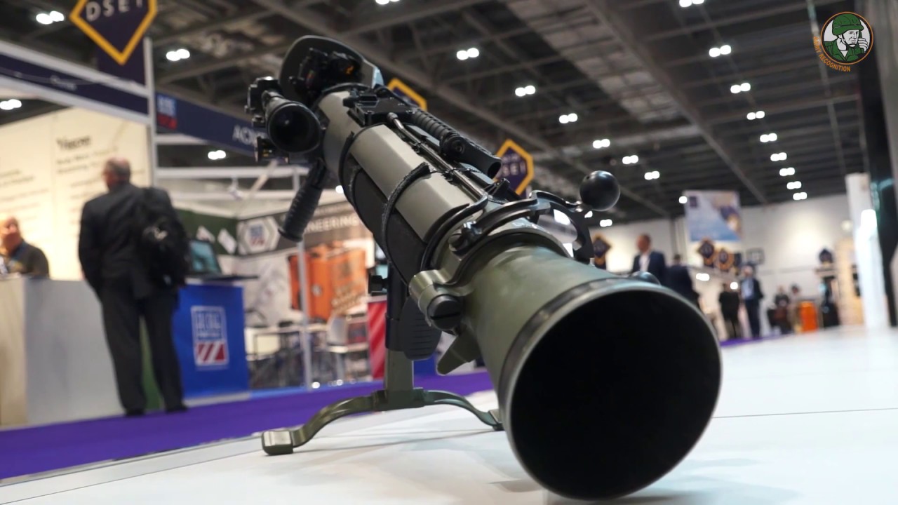 Video thumbnail for SAAB Carl Gustaf M4 multi-role weapon system at DSEI 2017