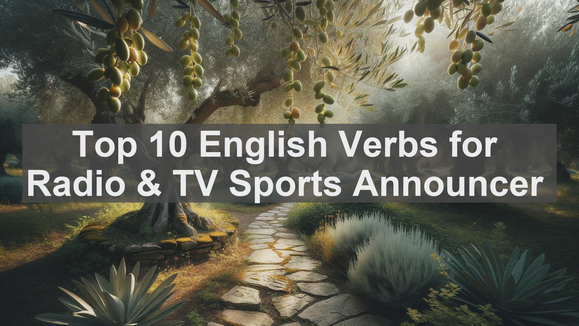 'Video thumbnail for Top 10 English Verbs for Radio  TV Sports Announcer'