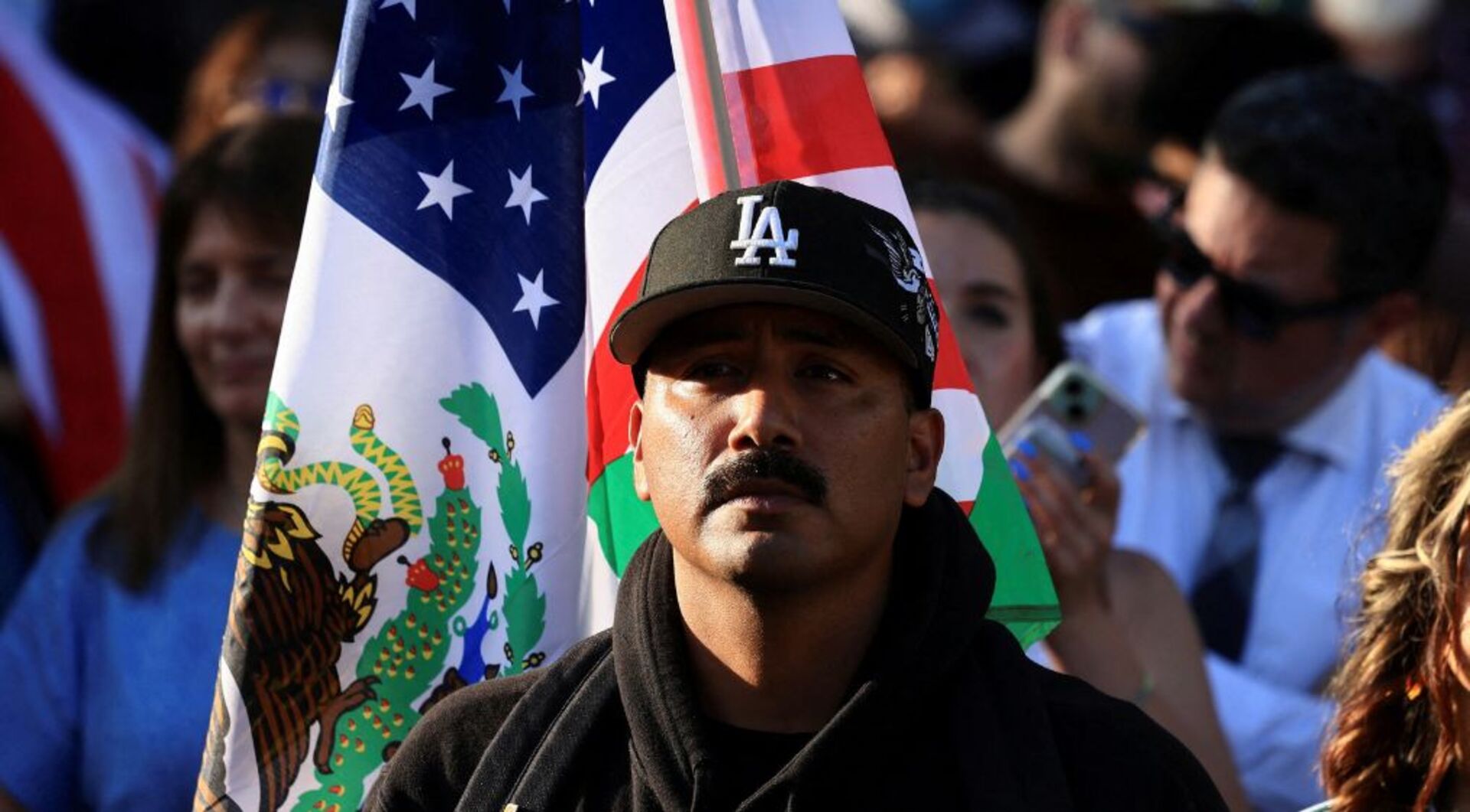 Video thumbnail for LA protesters defy curfew, demand end to ICE raids amid National Guard deployment