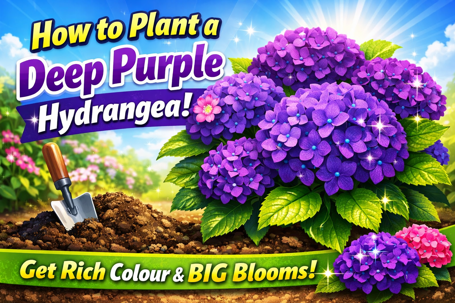 Video thumbnail for How to Plant a Deep Purple Hydrangea 🌸 Get Rich Colour & BIG Blooms!